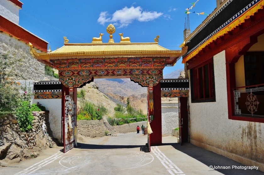 Thiksey Monastery - The ornamental gate